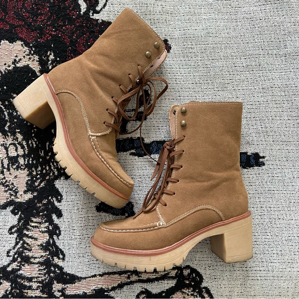 Brown Platform Boots - image 1